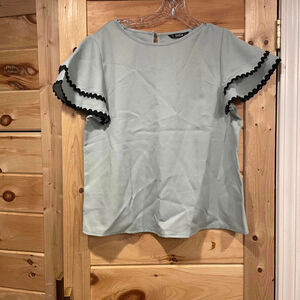 Shein Women's Short Sleeve Top with Ruffle Sleeves